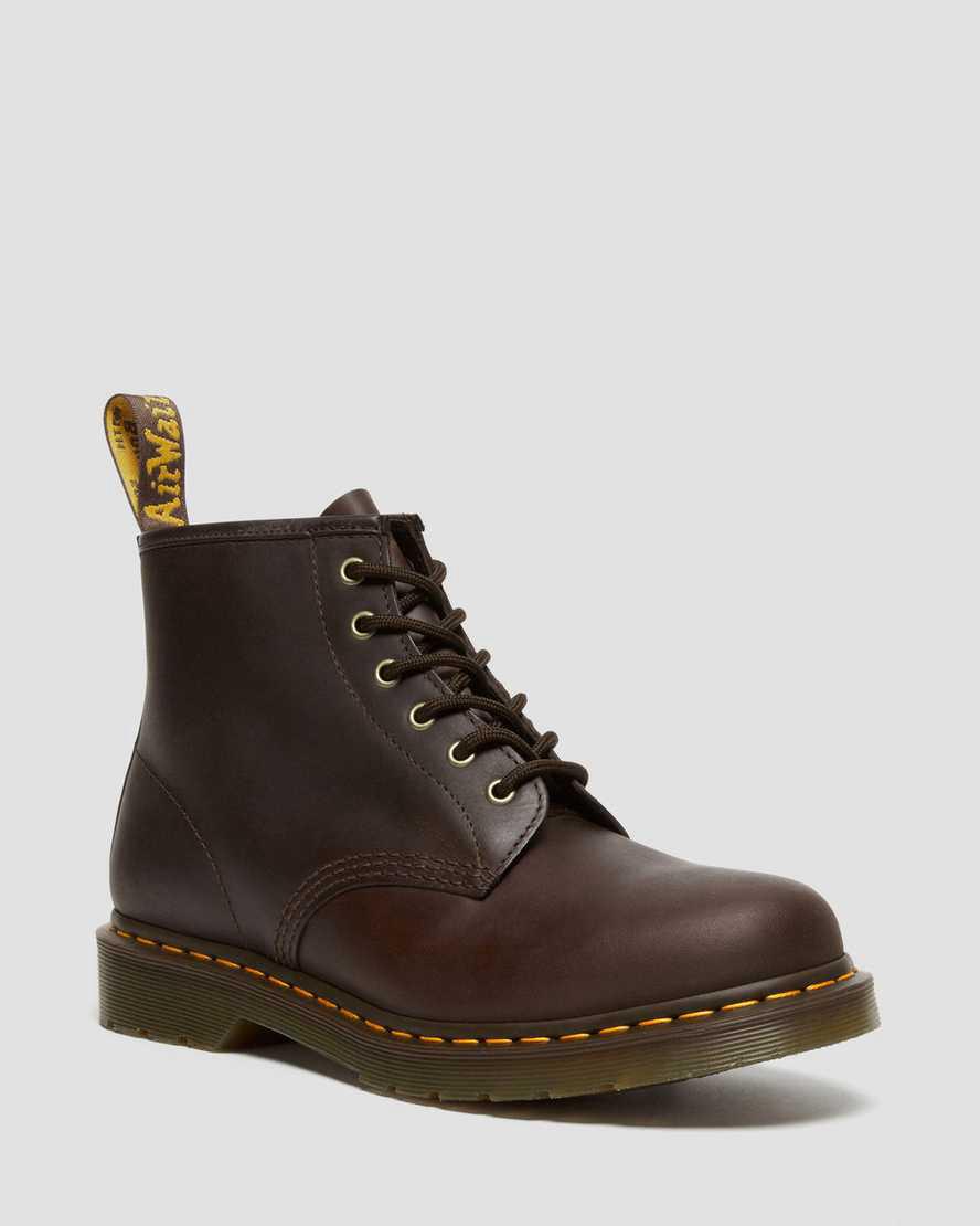 Dr Martens 101 Crazy Horse Deri Kadın Bilek Boy Bot Koyu Kahverengi Türkiye | 26908-RVUM