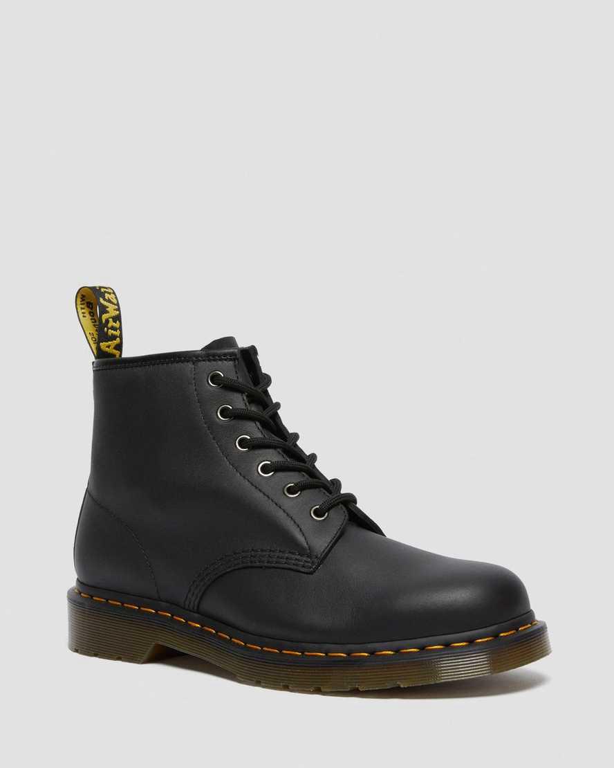 Dr Martens 101 Deri Erkek Bilek Boy Bot Siyah Türkiye | 49573-UQTZ