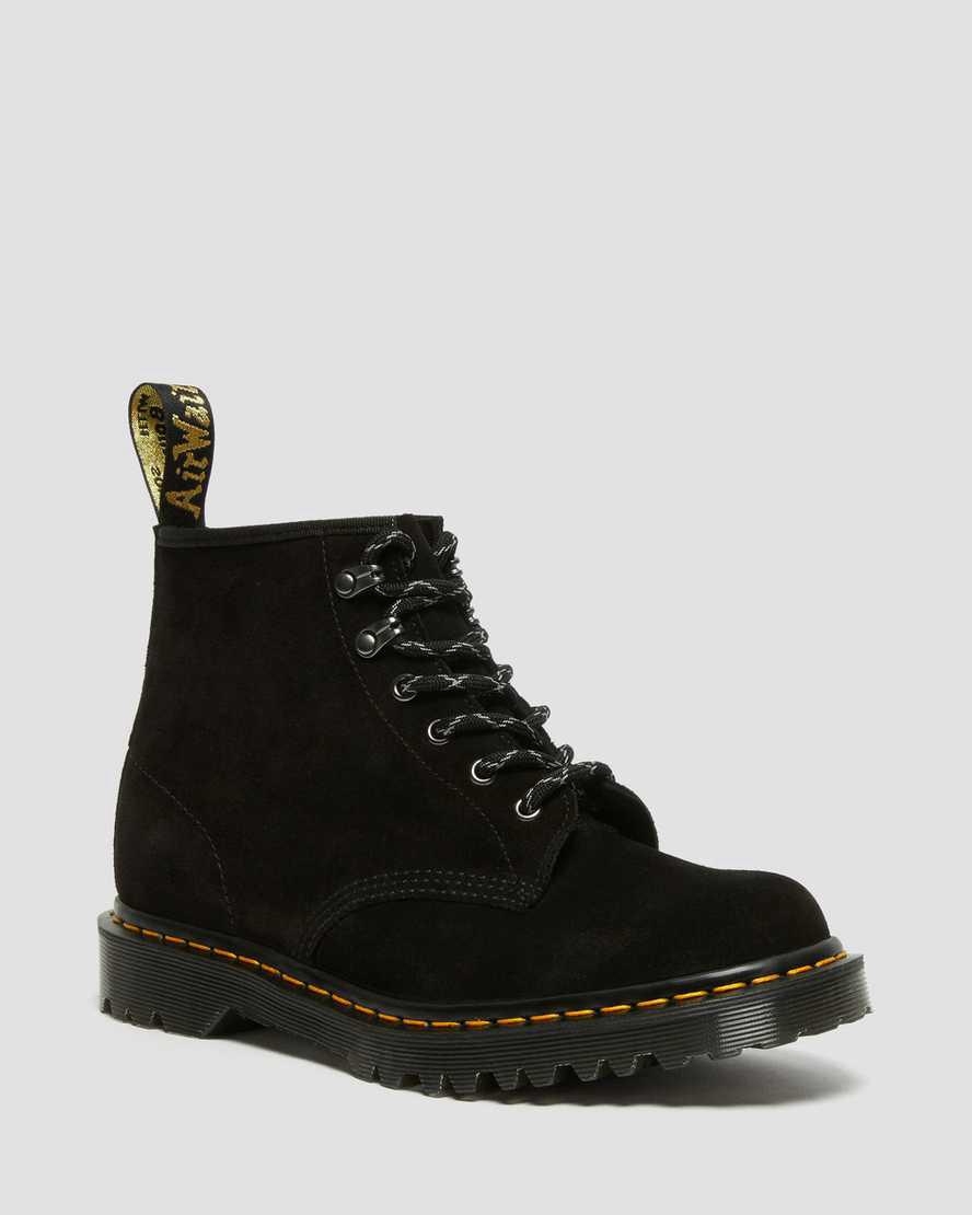 Dr Martens 101 Made in England Ben Süet Erkek Bilek Boy Bot Siyah Türkiye | 15089-AGRW