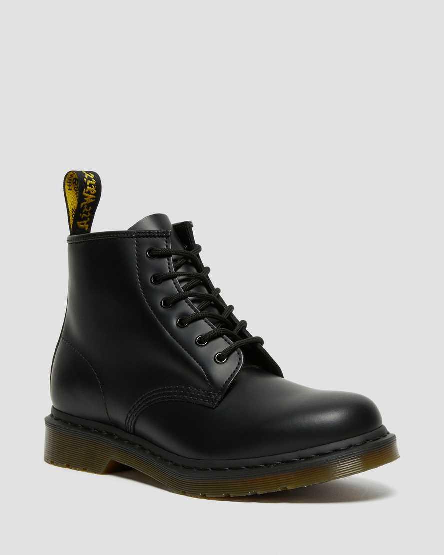 Dr Martens 101 Smooth Deri Erkek Bilek Boy Bot Siyah Türkiye | 92581-OUPB