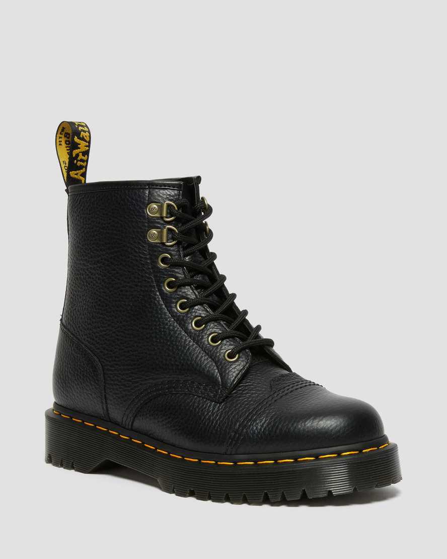 Dr Martens 1460 Bex Faux Fur-Astar Deri Dantel Up Erkek Bilek Boy Bot Siyah Türkiye | 63108-HTFR