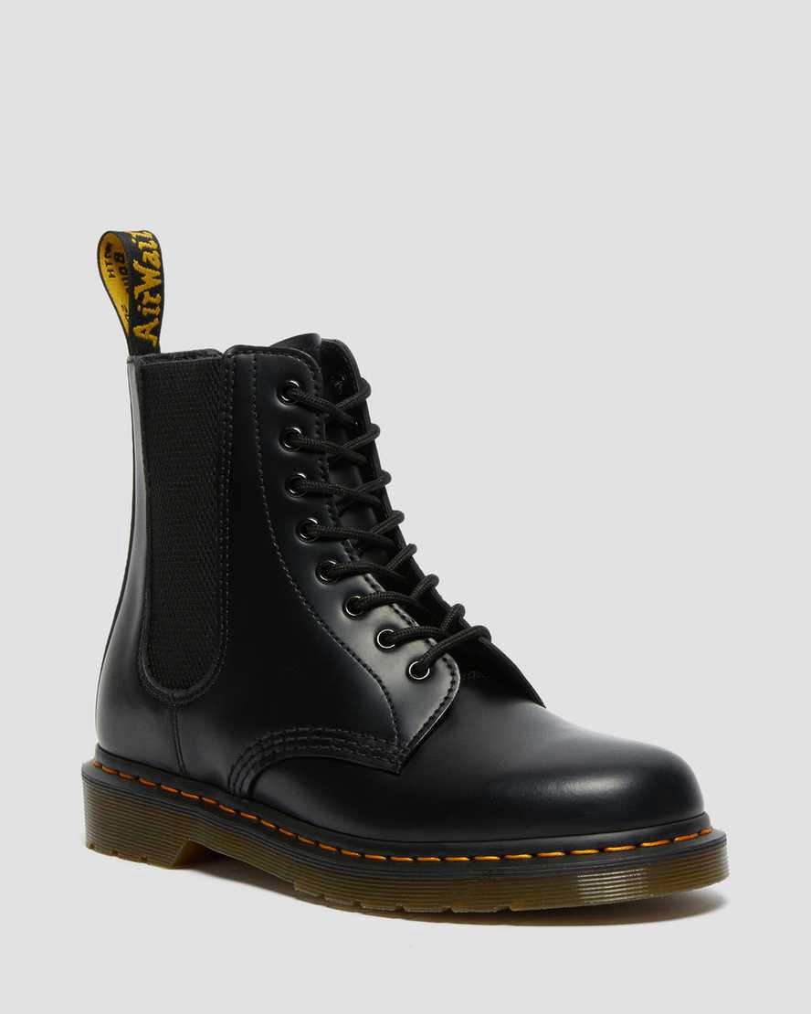Dr Martens 1460 Harper Smooth Deri Kadın Bağcıklı Bot Siyah Türkiye | 12380-ZXWY
