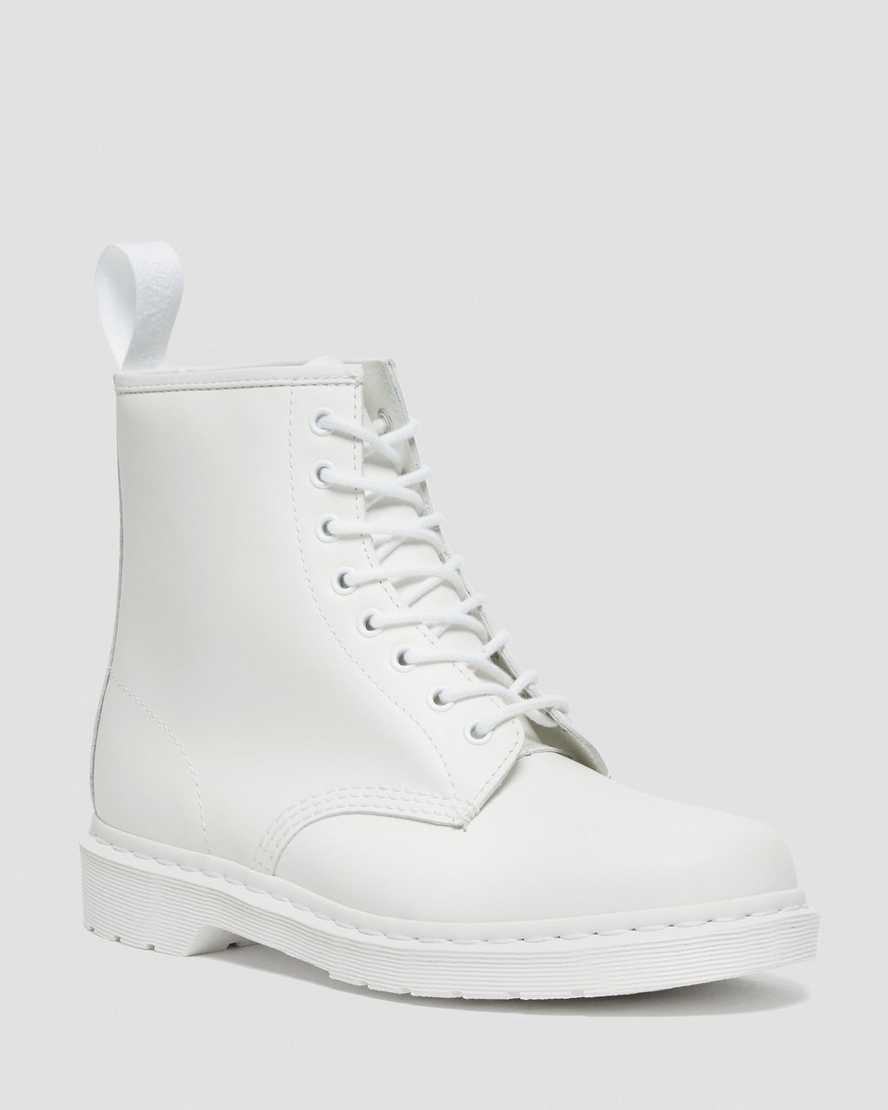 Dr Martens 1460 Mono Smooth Deri Dantel Up Erkek Bilek Boy Bot Beyaz Türkiye | 78961-NOSY