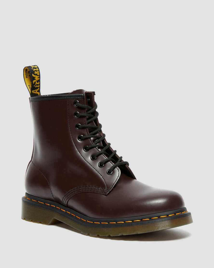 Dr Martens 1460 Smooth Deri Erkek Bağcıklı Bot Bordo Türkiye | 89501-UTYI