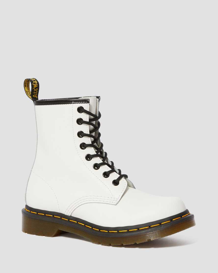 Dr Martens 1460 Smooth Deri Kadın Bağcıklı Bot Beyaz Türkiye | 57240-EZRS