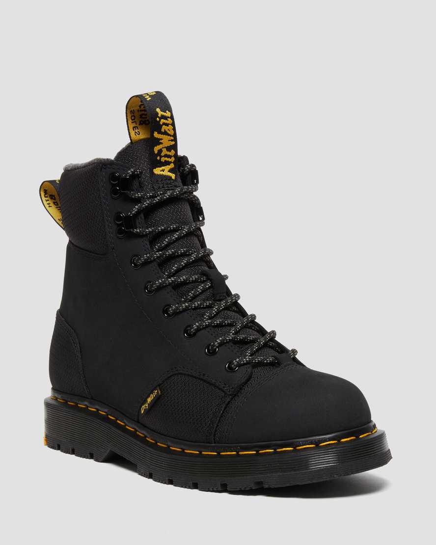 Dr Martens 1460 Trinity Su Geçirmez Slip Resistant Kadın Bilek Boy Bot Siyah Türkiye | 19654-RJKZ