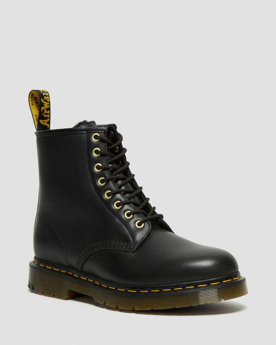 Dr Martens 1460 Wintergrip Deri Dantel Up Erkek Bilek Boy Bot Siyah Türkiye | 40923-YRIL