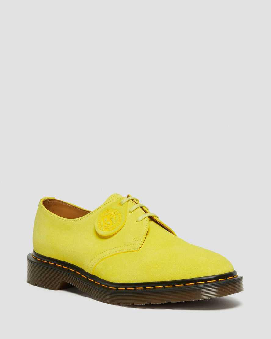Dr Martens 1461 Made in England Buck Süet Erkek Oxford Ayakkabı Sarı Türkiye | 19236-ECAZ