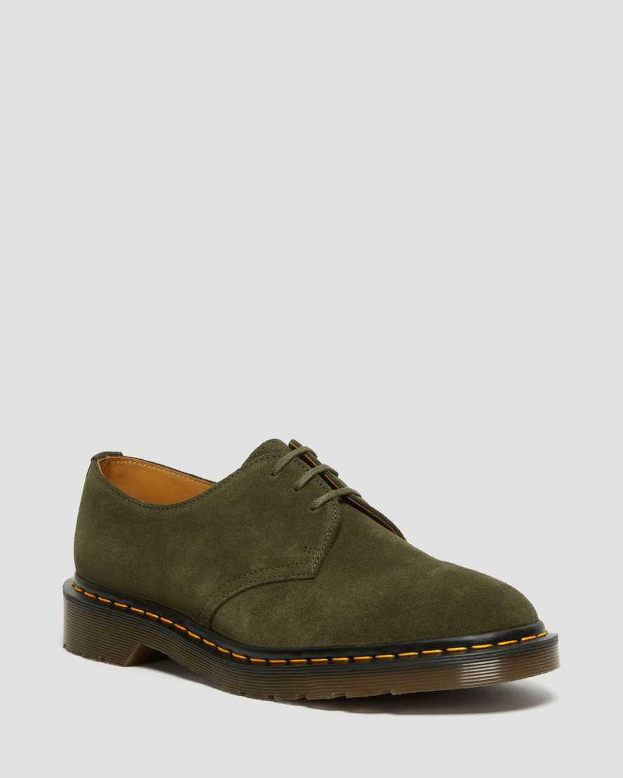 Dr Martens 1461 Made in England Buck Süet Kadın Oxford Ayakkabı Yeşil Türkiye | 92381-BYNA