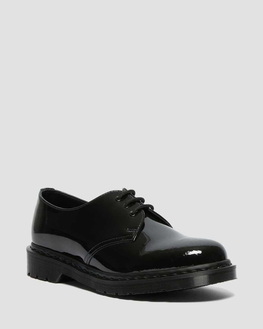 Dr Martens 1461 Made in England Mono Rugan Deri Kadın Oxford Ayakkabı Siyah Türkiye | 39421-DLTA