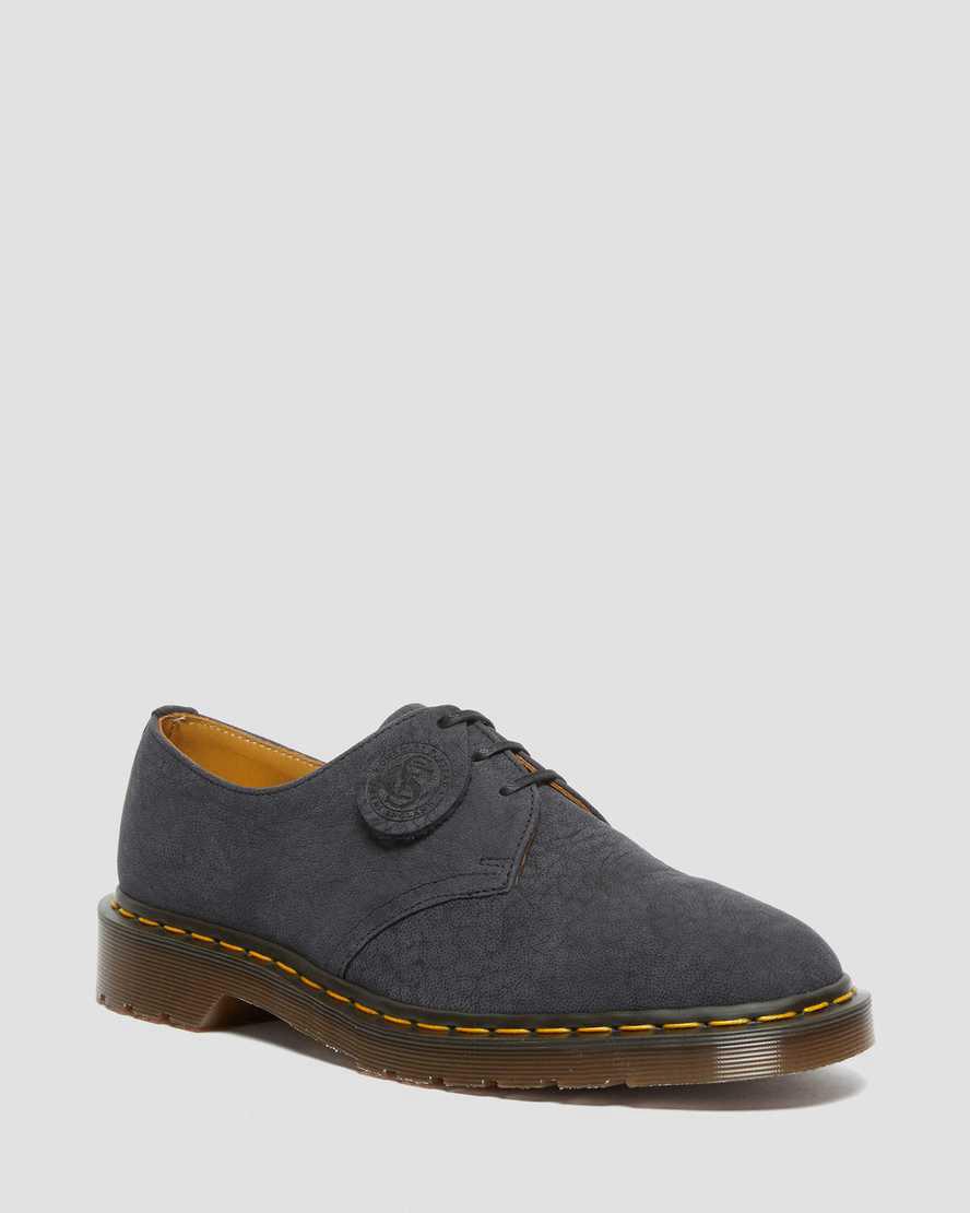 Dr Martens 1461 Made in England Nubuck Deri Kadın Oxford Ayakkabı Siyah Türkiye | 05362-HSQX