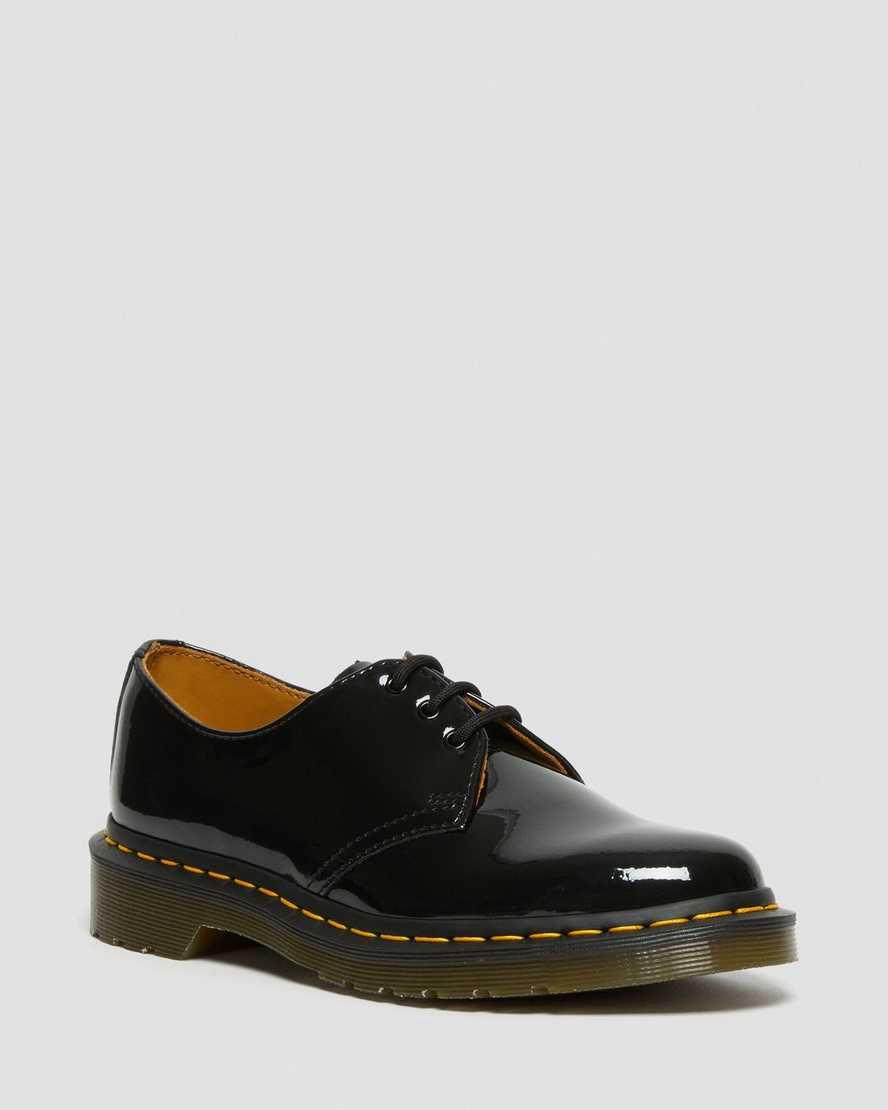 Dr Martens 1461 Rugan Deri Kadın Oxford Ayakkabı Siyah Türkiye | 51437-NVPZ