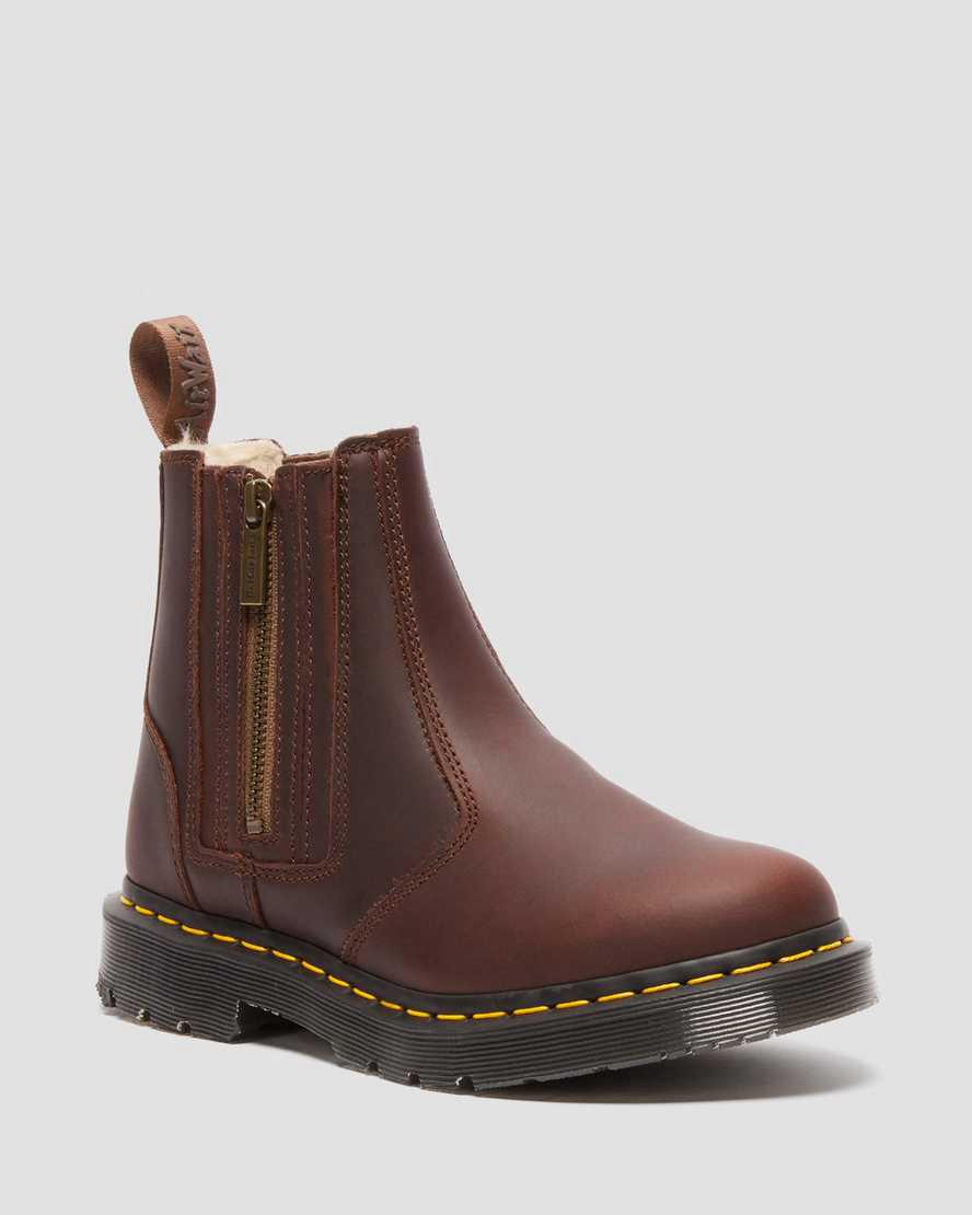 Dr Martens 2976 Wintergrip Zip Chelsea Kadın Bilek Boy Bot Kahverengi Türkiye | 18923-JDYB