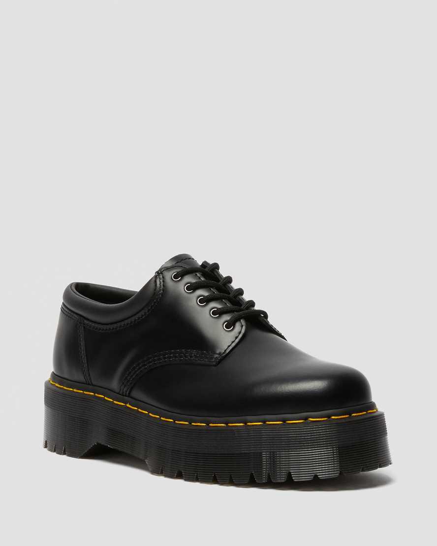 Dr Martens 8053 Deri Platform Gündelik Kadın Oxford Ayakkabı Siyah Türkiye | 54873-CNLE