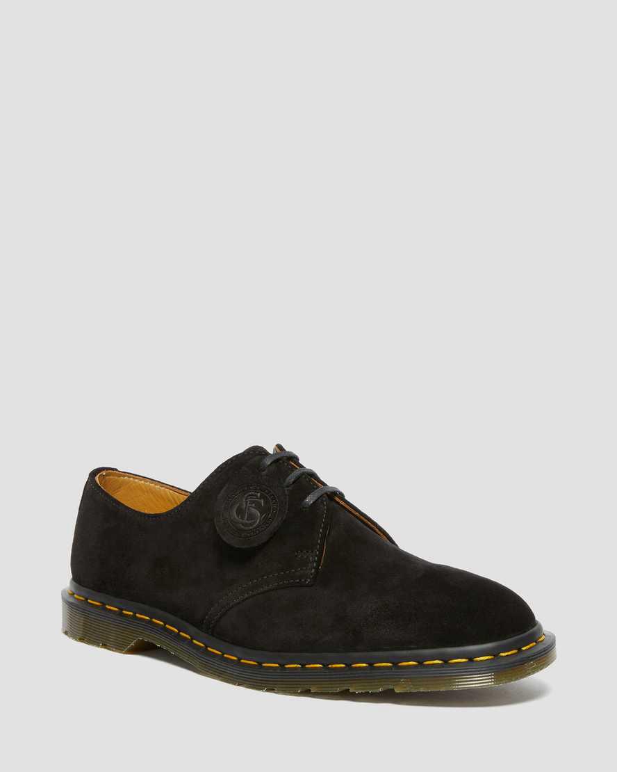 Dr Martens Archie II Made in England Süet Erkek Oxford Ayakkabı Siyah Türkiye | 37512-QBNL