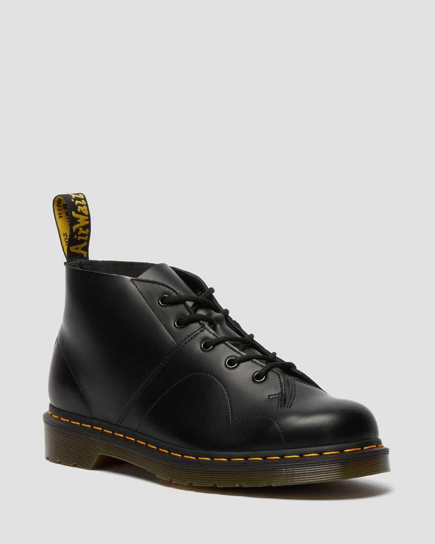 Dr Martens Church Smooth Deri Monkey Erkek Bilek Boy Bot Siyah Türkiye | 31795-EIPC