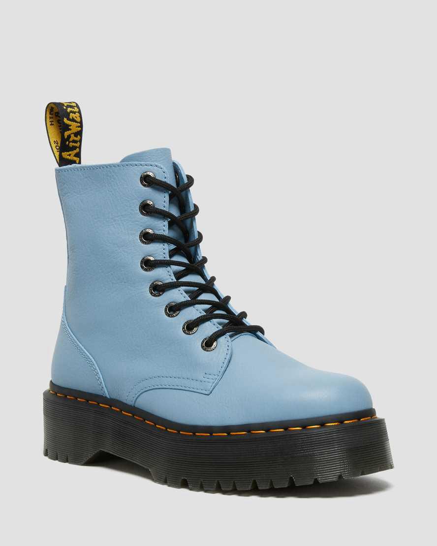 Dr Martens Jadon Boot III Pisa Deri Platforms Erkek Bilek Boy Bot Mavi Türkiye | 97261-YBPV