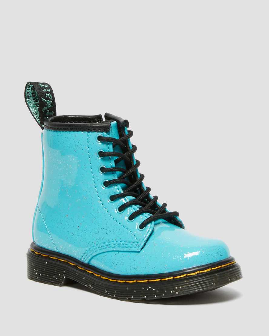 Dr Martens Toddler 1460 Glitter Çocuk Bağcıklı Bot Turkuaz Türkiye | 76982-MYHS