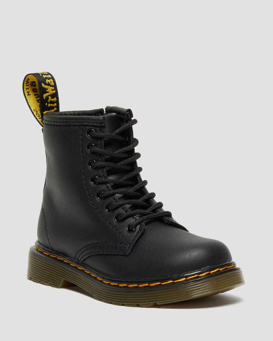 Dr Martens Toddler 1460 Softy T Deri Çocuk Bağcıklı Bot Siyah Türkiye | 57961-OXMD