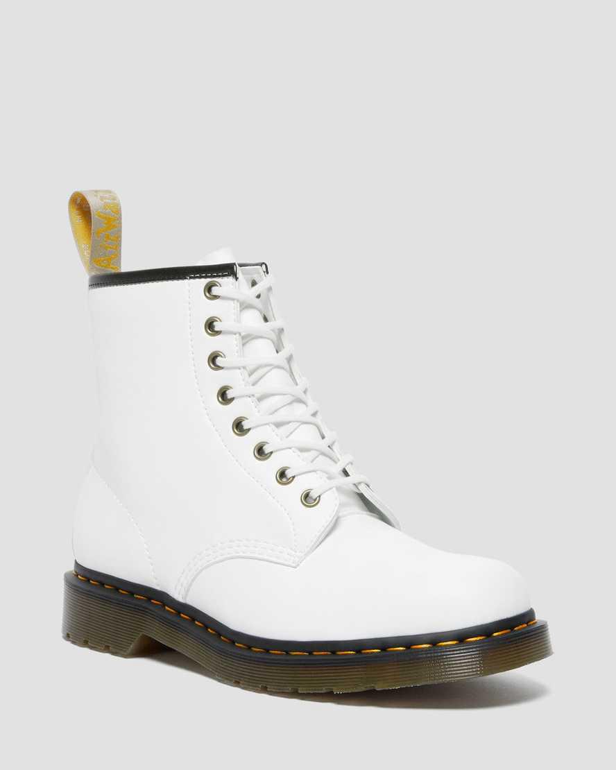 Dr Martens Vegan 1460 Kemble Dantel Up Erkek Bilek Boy Bot Beyaz Türkiye | 23947-PQBZ