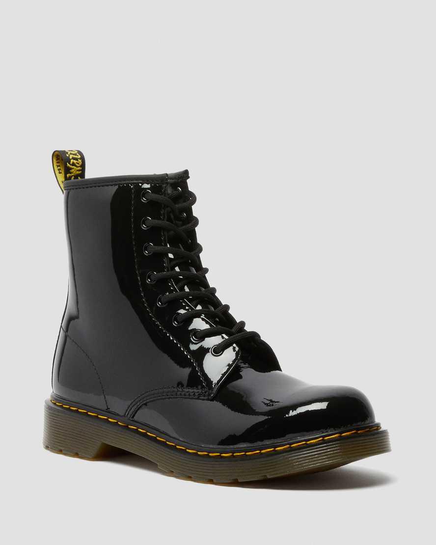 Dr Martens Youth 1460 Rugan Deri Çocuk Bağcıklı Bot Siyah Türkiye | 82954-WDPT