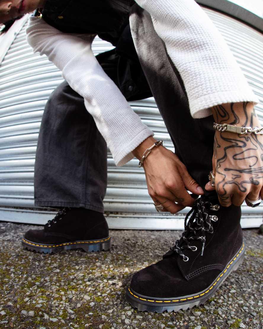 Dr Martens 101 Made in England Ben Süet Erkek Bilek Boy Bot Siyah  Türkiye |  15089-AGRW