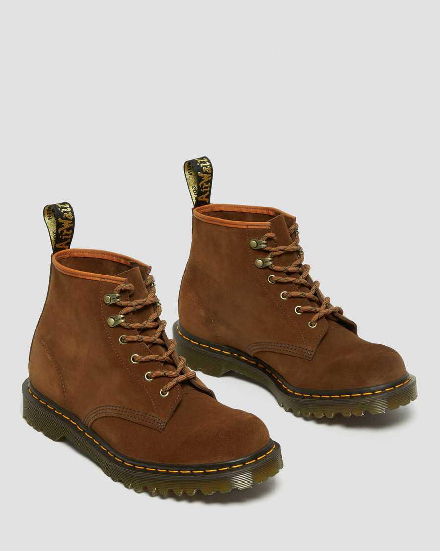 Dr Martens 101 Made in England Ben Süet Kadın Bilek Boy Bot Kahverengi  Türkiye |  69084-CREM