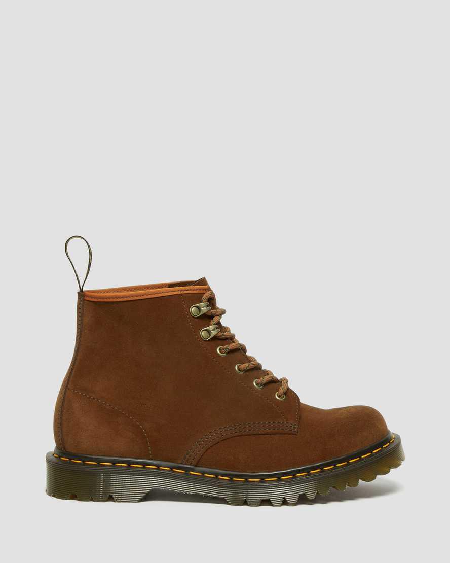 Dr Martens 101 Made in England Ben Süet Kadın Bilek Boy Bot Kahverengi  Türkiye |  69084-CREM