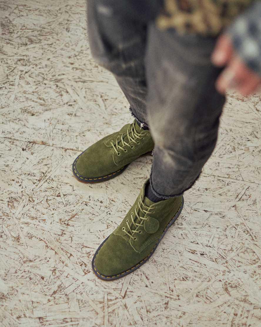 Dr Martens 101 Made in England Süet Erkek Bilek Boy Bot Yeşil  Türkiye |  91763-KRAJ