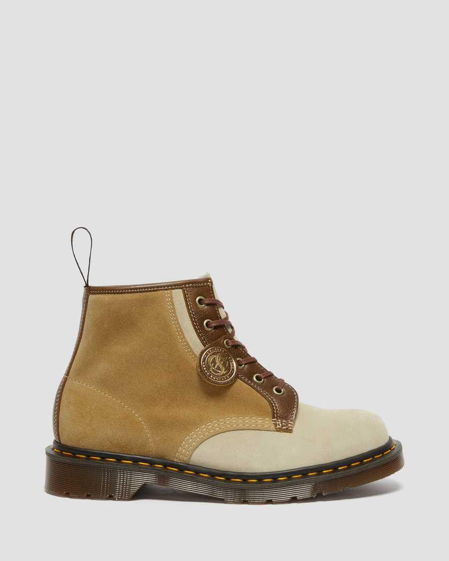 Dr Martens 101 Made in England Süet Kadın Bilek Boy Bot Haki  Türkiye |  09823-XANF