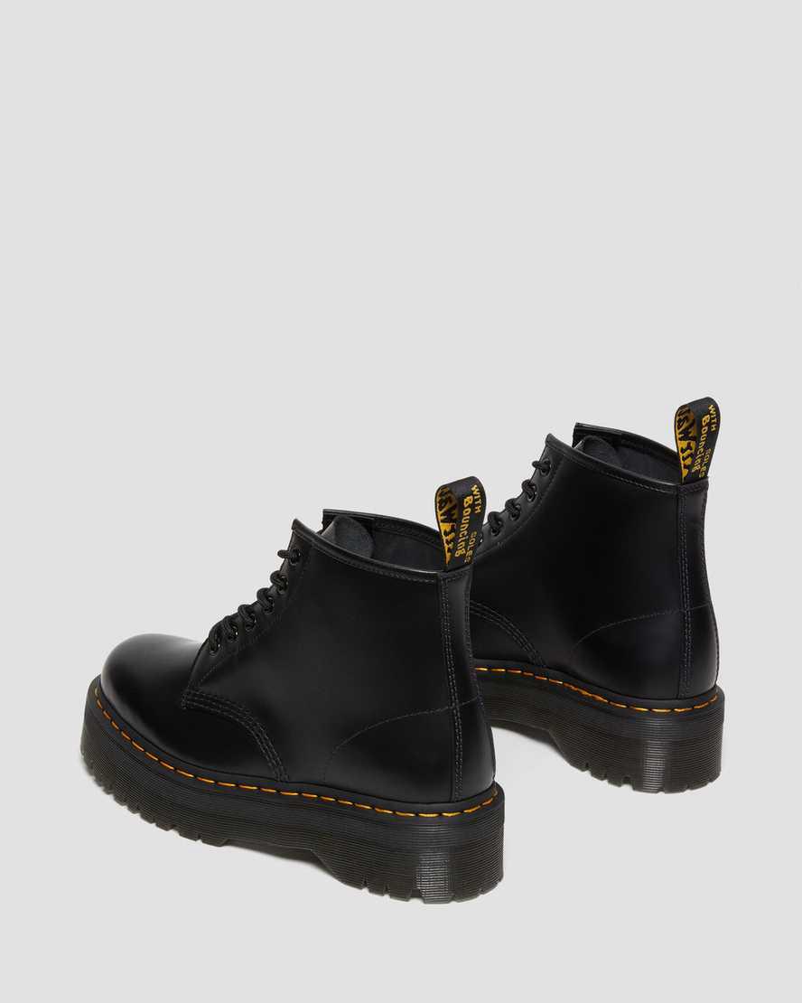 Dr Martens 101 Smooth Deri Platform Kadın Bilek Boy Bot Siyah  Türkiye |  51794-VFUL
