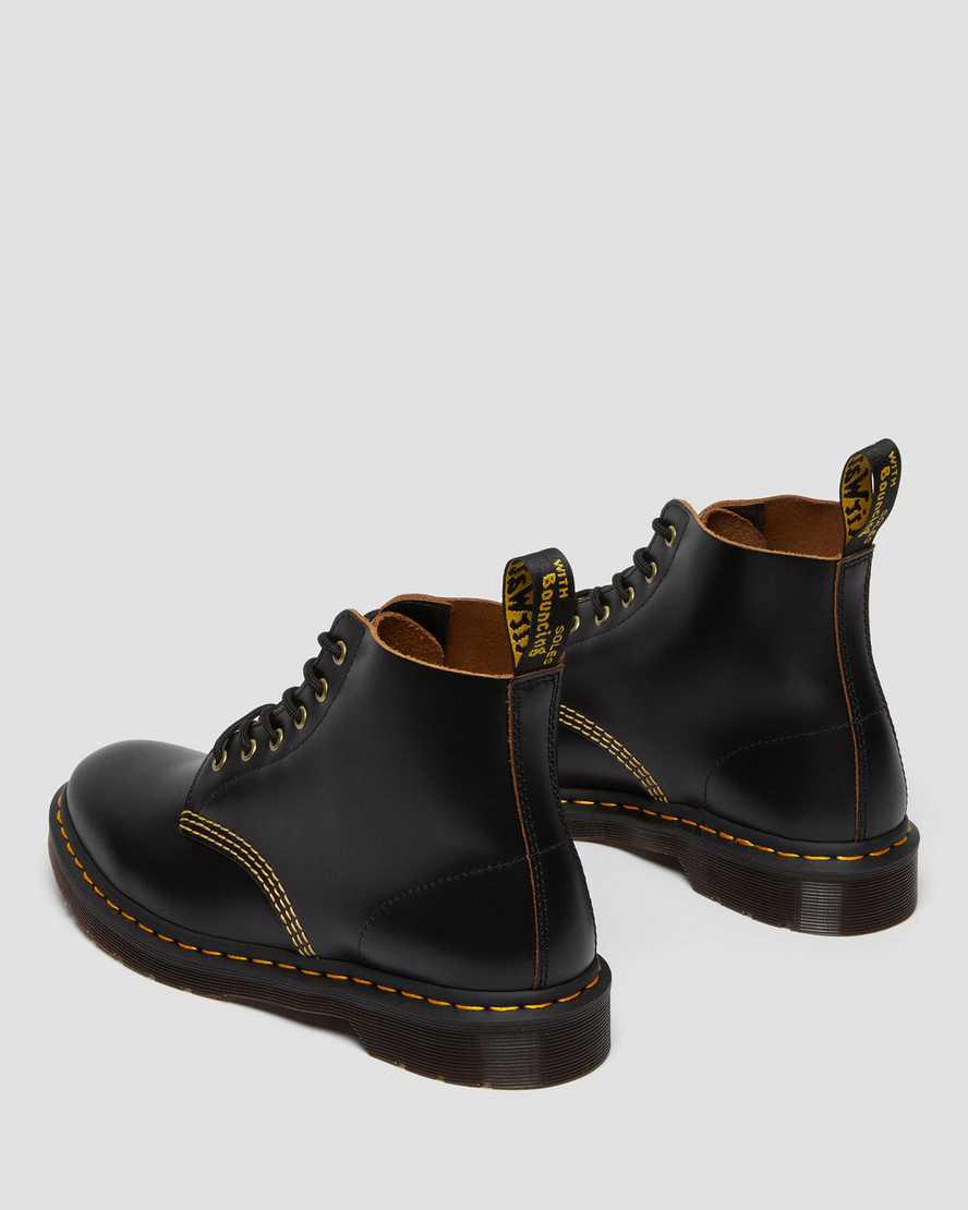 Dr Martens 101 Vintage Smooth Deri Erkek Bilek Boy Bot Siyah  Türkiye |  91248-HXIK