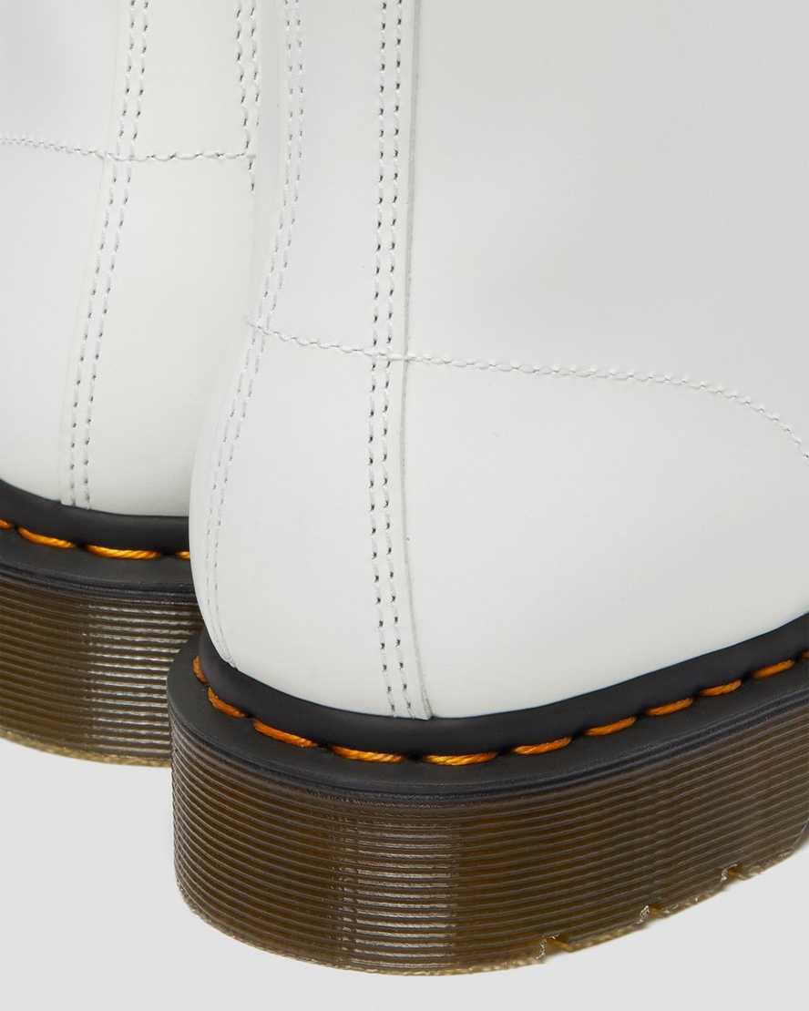 Dr Martens 101 Yellow Stitch Smooth Deri Erkek Bilek Boy Bot Beyaz  Türkiye |  74680-QOAM