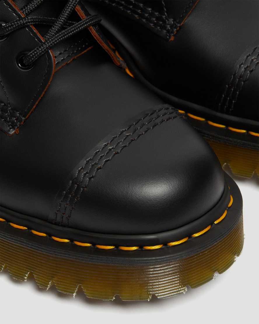 Dr Martens 1460 Bex Made in England Burunlu Cap Dantel Up Kadın Kalın Taban Bot Siyah  Türkiye |  87590-GFZC