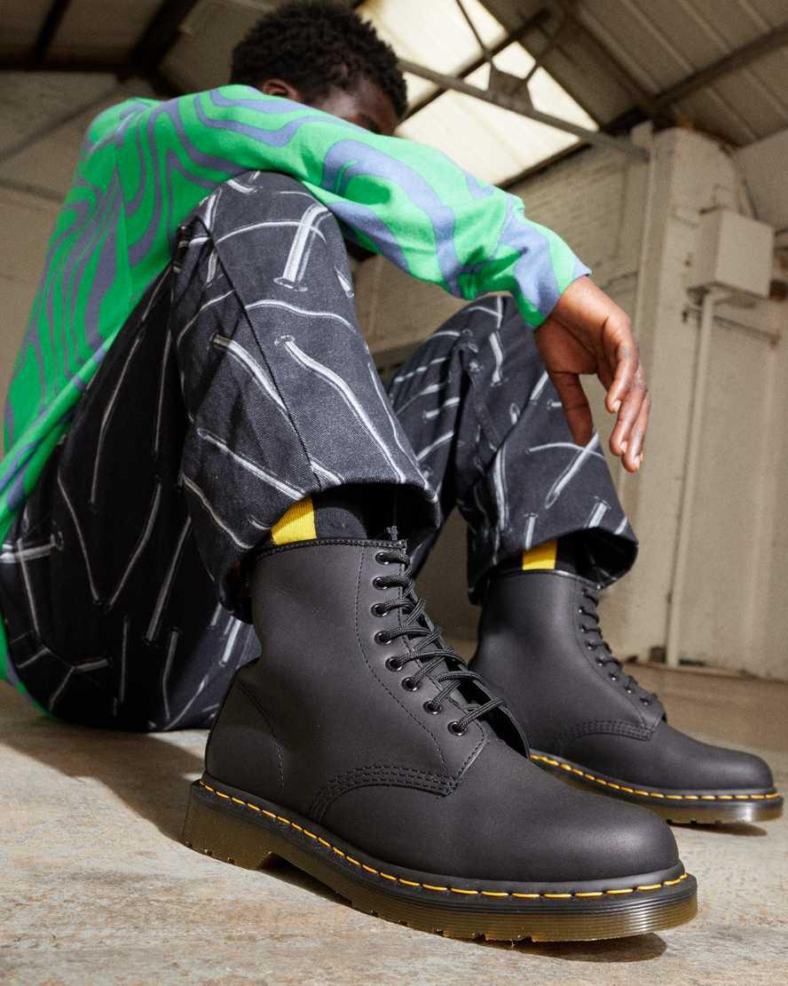 Dr Martens 1460 Greasy Deri Kadın Bağcıklı Bot Siyah  Türkiye |  93486-RGMJ