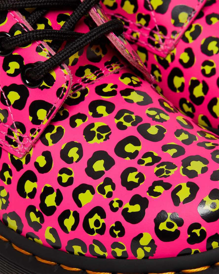Dr Martens 1460 Leopard Smooth Deri Dantel Up Kadın Bilek Boy Bot Pembe  Türkiye |  96130-WKRT
