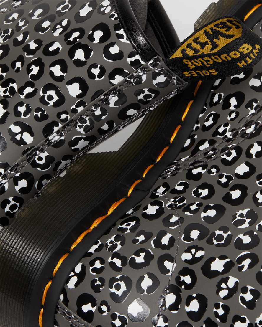 Dr Martens 1460 Leopard Smooth Deri Kadın Bağcıklı Bot Gri  Türkiye |  82769-MBKZ