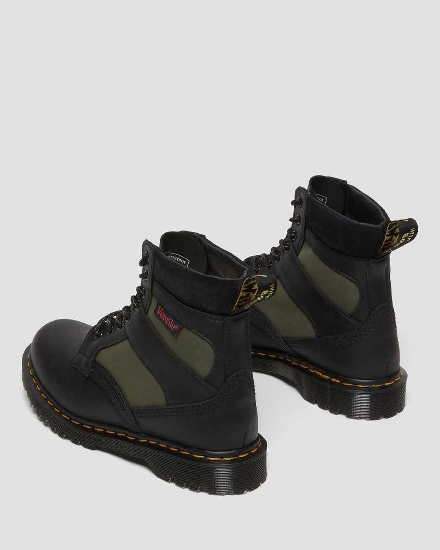 Dr Martens 1460 Made in England Yastıklı Panel Erkek Bağcıklı Bot Black/Olive Dockyard / Ventile / Eh  Türkiye |  75629-ADJQ