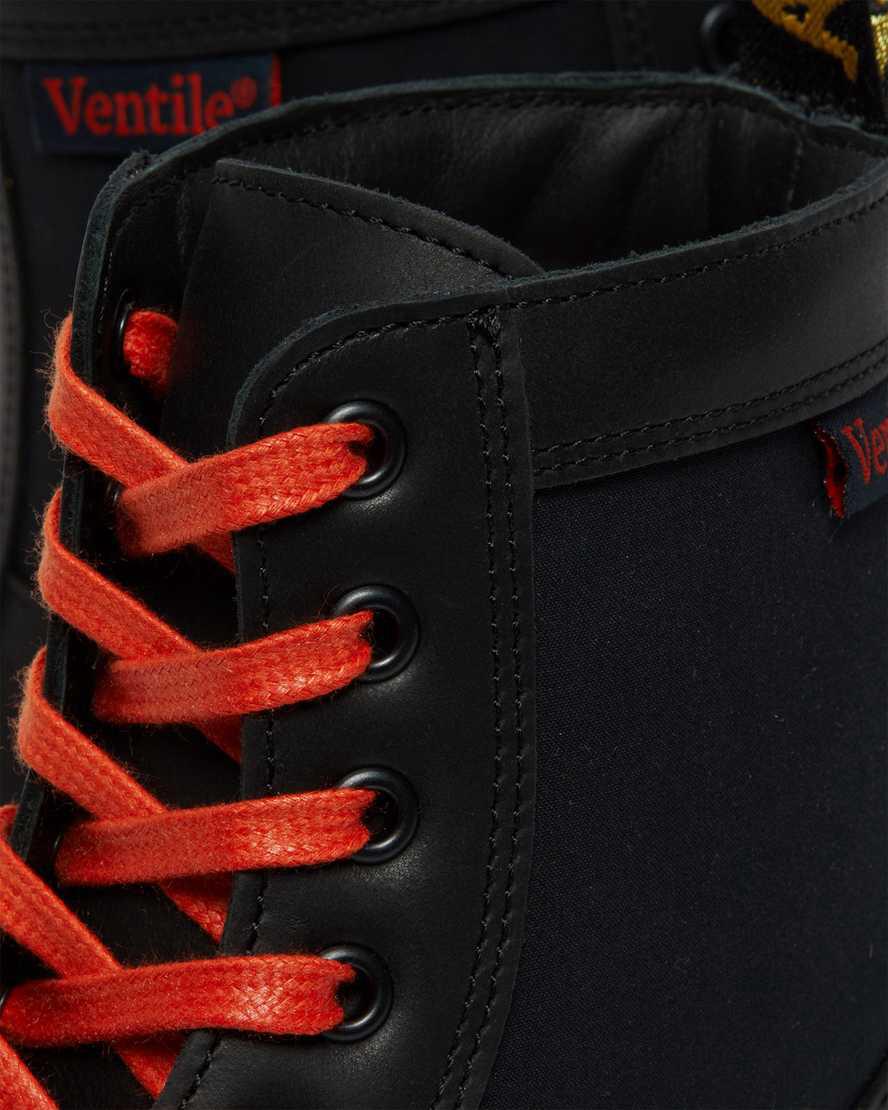 Dr Martens 1460 Panel Made in England Deri Dantel Up Erkek Bilek Boy Bot Siyah  Türkiye |  24760-QWLJ