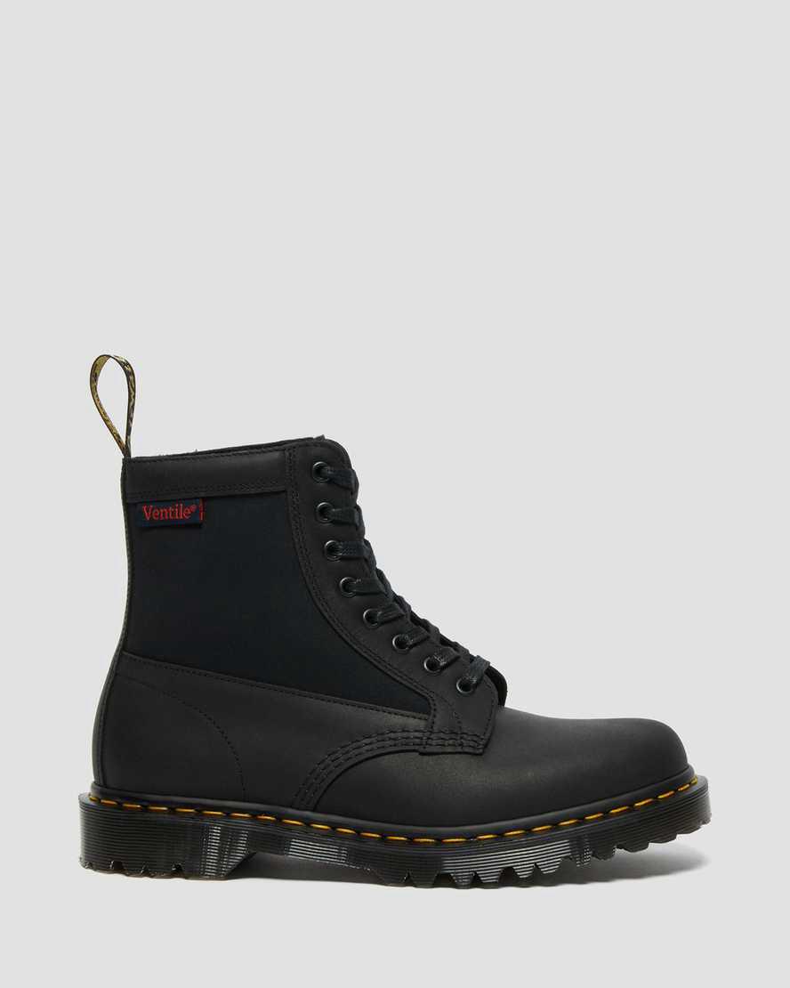 Dr Martens 1460 Panel Made in England Deri Dantel Up Erkek Bilek Boy Bot Siyah  Türkiye |  24760-QWLJ