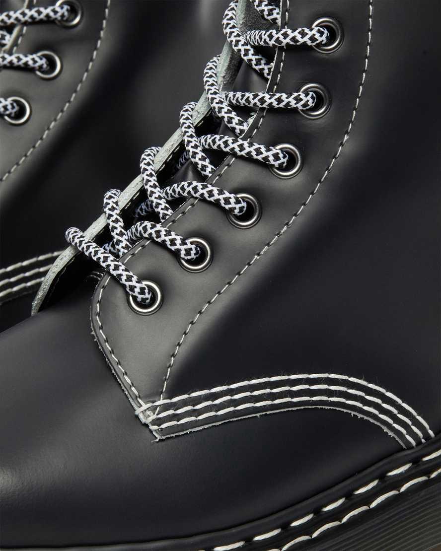 Dr Martens 1460 Pascal Bex Deri Contrast Dantel Up Kadın Kalın Taban Bot Siyah Beyaz  Türkiye |  45173-GJUF