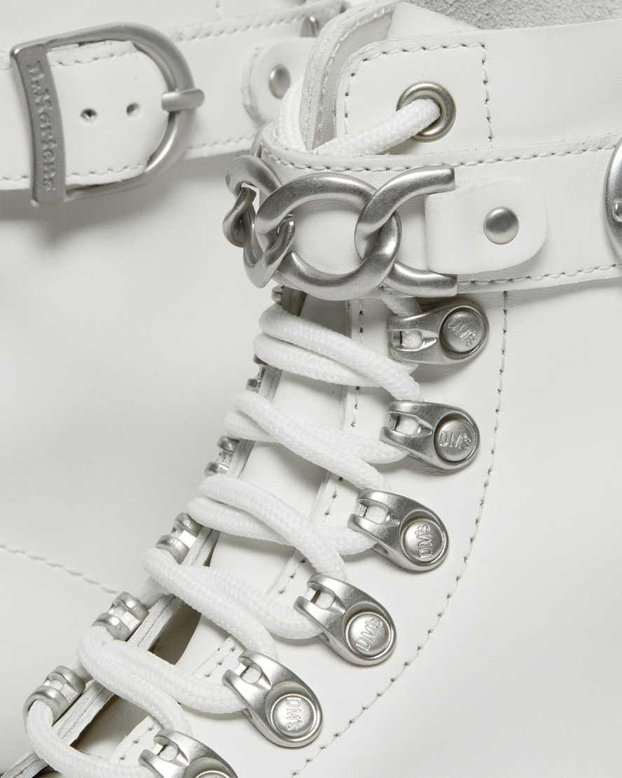 Dr Martens 1460 Pascal Chain Deri Kadın Bağcıklı Bot Beyaz  Türkiye |  95247-CDJL