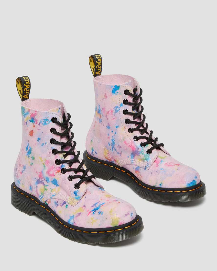 Dr Martens 1460 Pascal Confetti Süet Dantel Up Kadın Bilek Boy Bot Pembe  Türkiye |  73541-IBAS