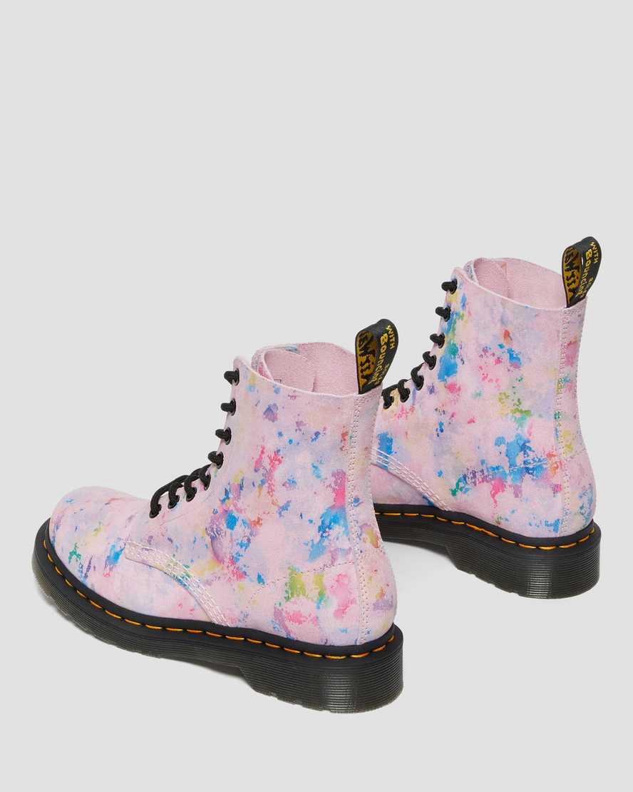 Dr Martens 1460 Pascal Confetti Süet Dantel Up Kadın Bilek Boy Bot Pembe  Türkiye |  73541-IBAS