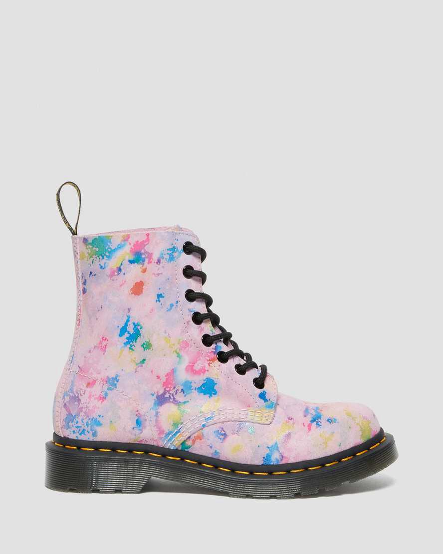 Dr Martens 1460 Pascal Confetti Süet Dantel Up Kadın Bilek Boy Bot Pembe  Türkiye |  73541-IBAS