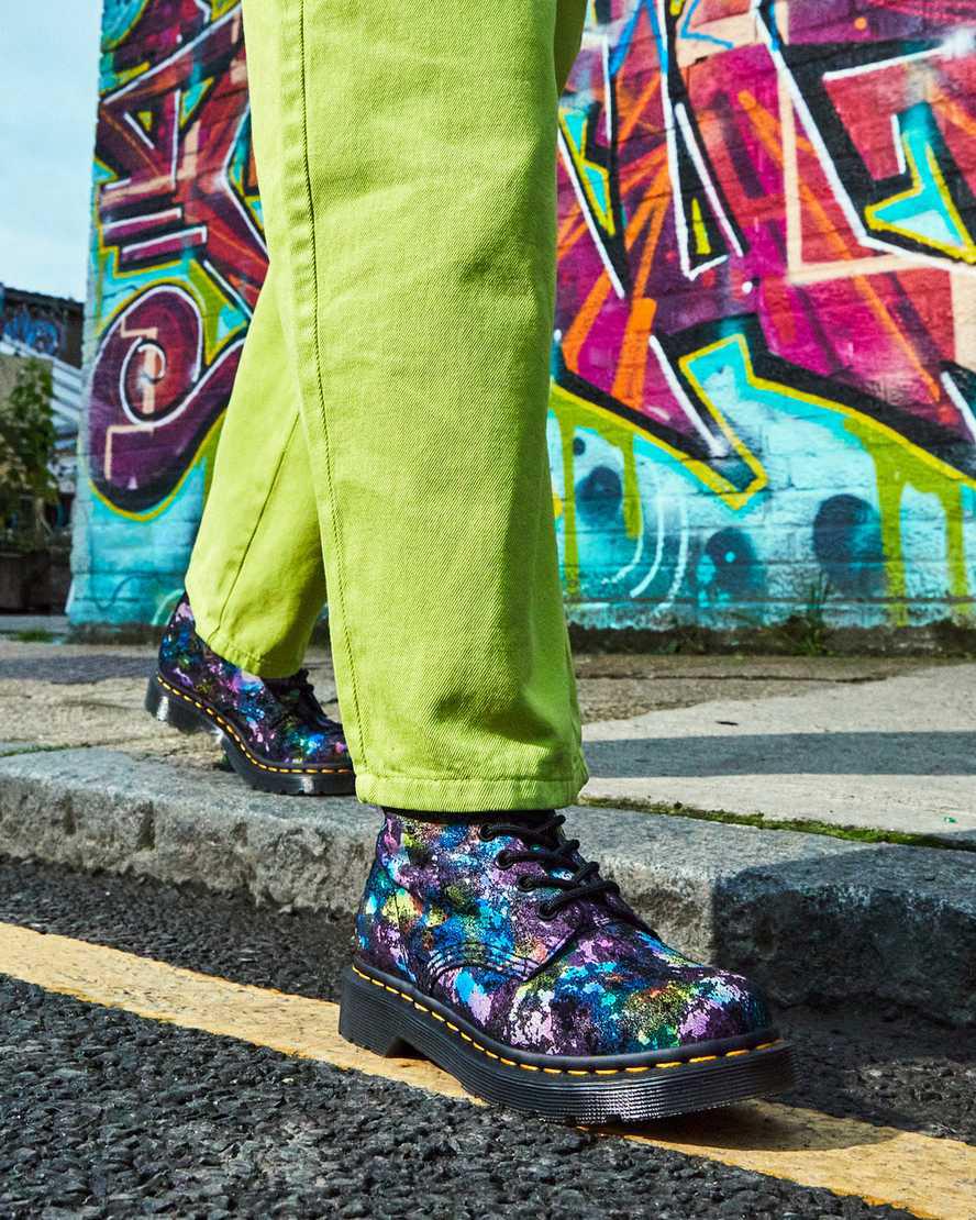 Dr Martens 1460 Pascal Confetti Süet Dantel Up Kadın Bilek Boy Bot Siyah  Türkiye |  83052-AMSE
