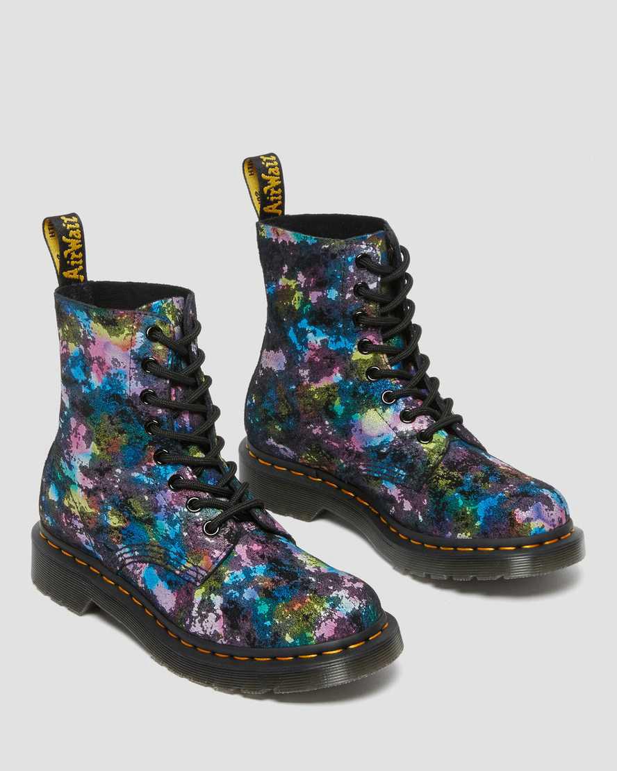 Dr Martens 1460 Pascal Confetti Süet Dantel Up Kadın Bilek Boy Bot Siyah  Türkiye |  83052-AMSE