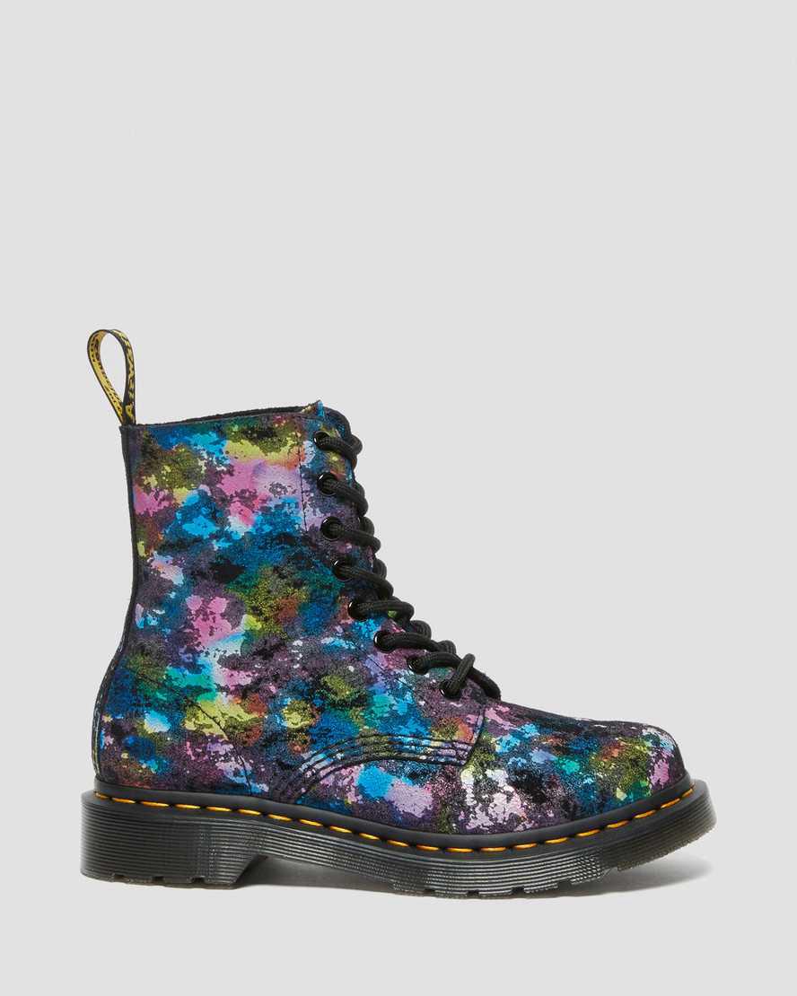 Dr Martens 1460 Pascal Confetti Süet Dantel Up Kadın Bilek Boy Bot Siyah  Türkiye |  83052-AMSE