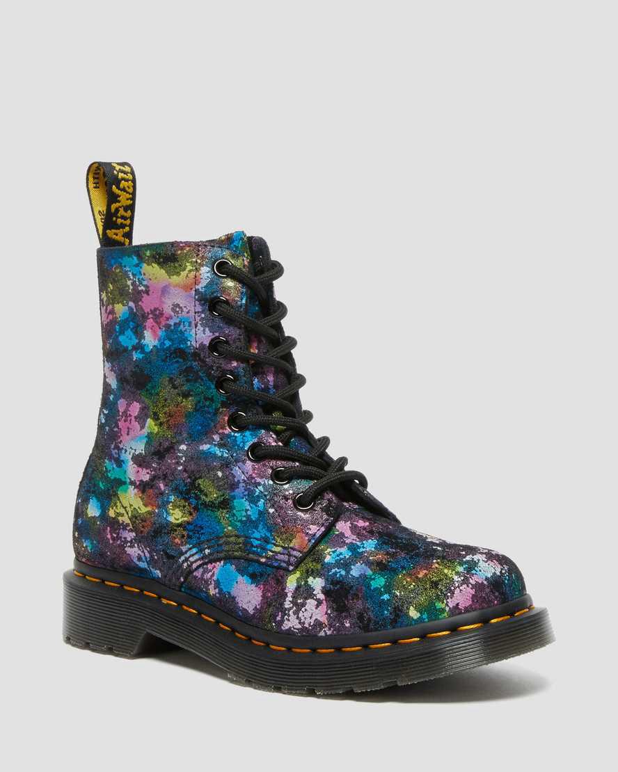 Dr Martens 1460 Pascal Confetti Süet Dantel Up Kadın Bilek Boy Bot Siyah  Türkiye |  83052-AMSE