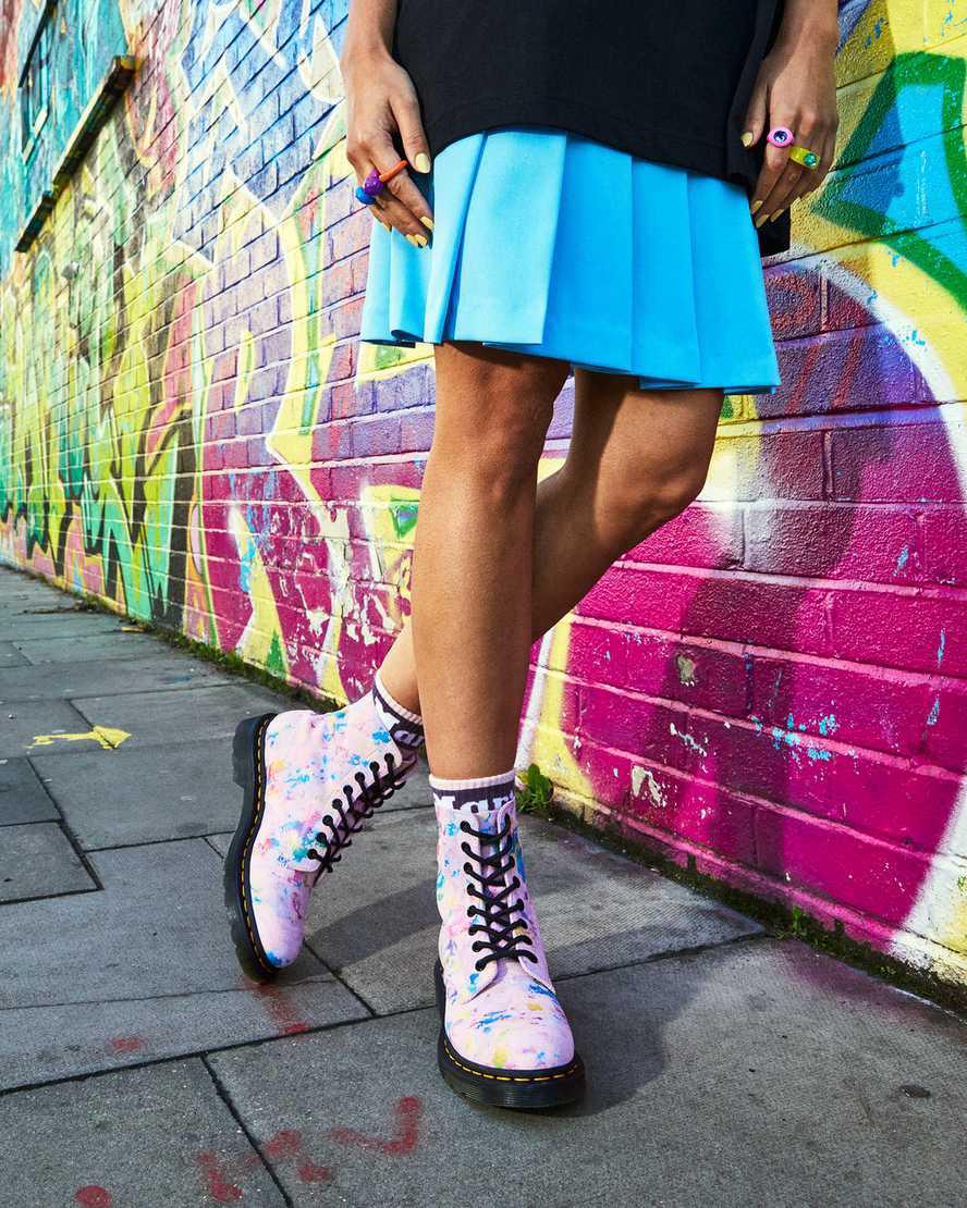 Dr Martens 1460 Pascal Confetti Süet Kadın Bağcıklı Bot Pembe  Türkiye |  28417-QIKM